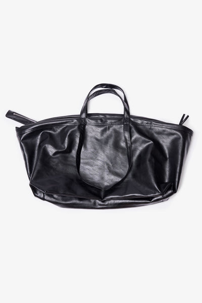 Leather Weekender Bag - Black | mnml