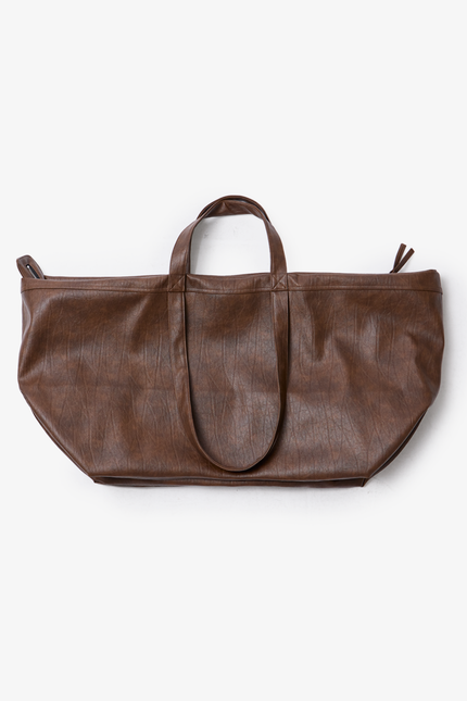 Leather Weekender Bag - Brown