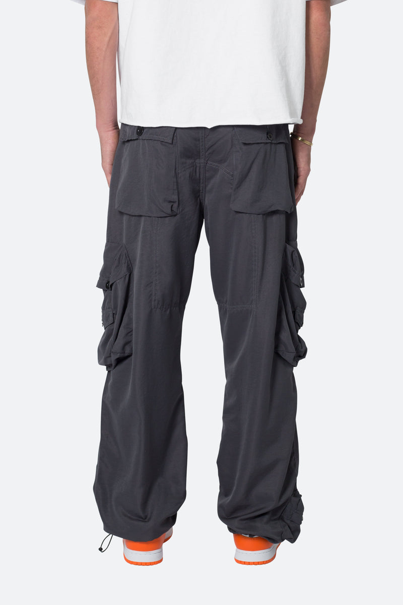 Lightweight Cinch Cargo Pants - Faded Black | mnml | shop now