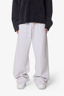 Pantalon de survêtement ultra-large et léger - Gris chiné