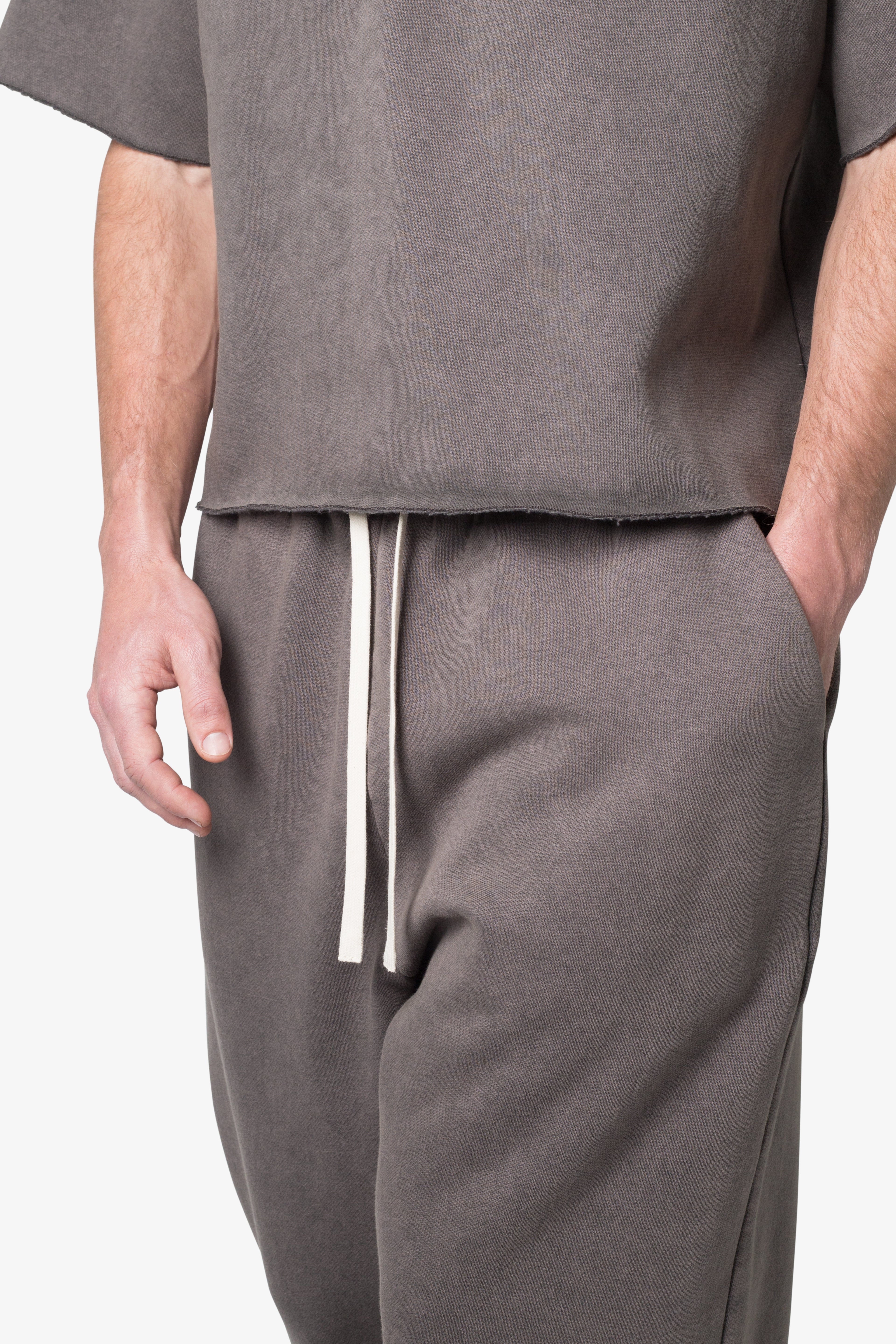 Lightweight Ultra Baggy Sweatpants - Washed Black | mnml