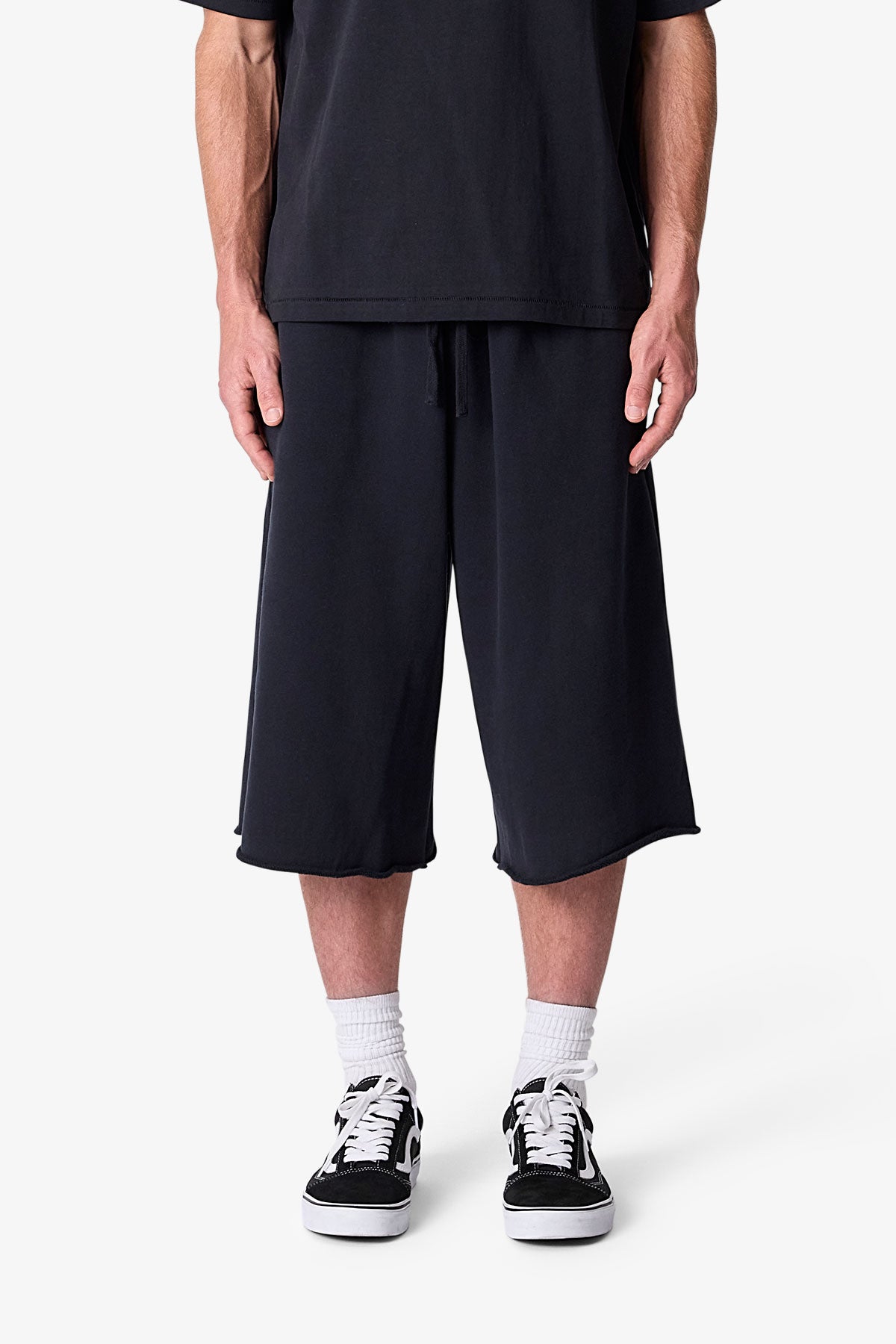 Side Snap Nylon Shorts - Black | mnml