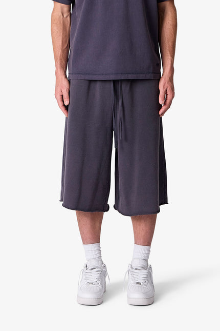 Long Sweatshorts - Washed Black