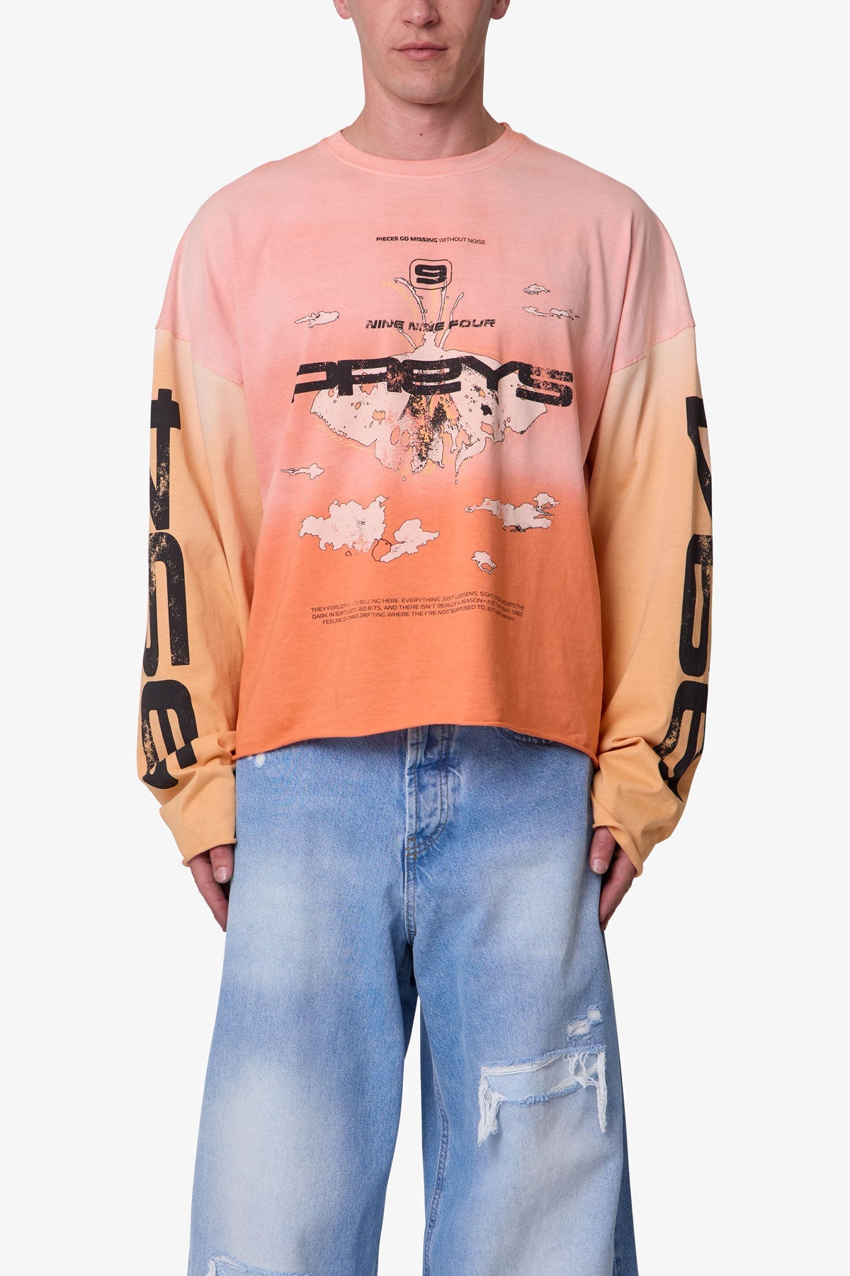 アイドル CDL  Wash L/S Tee Lost L/S Tee - Orange | mnml
