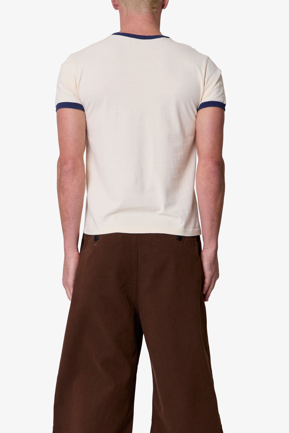 【ひる】mnml２着 Lynx Ringer Tee - Off White | mnml