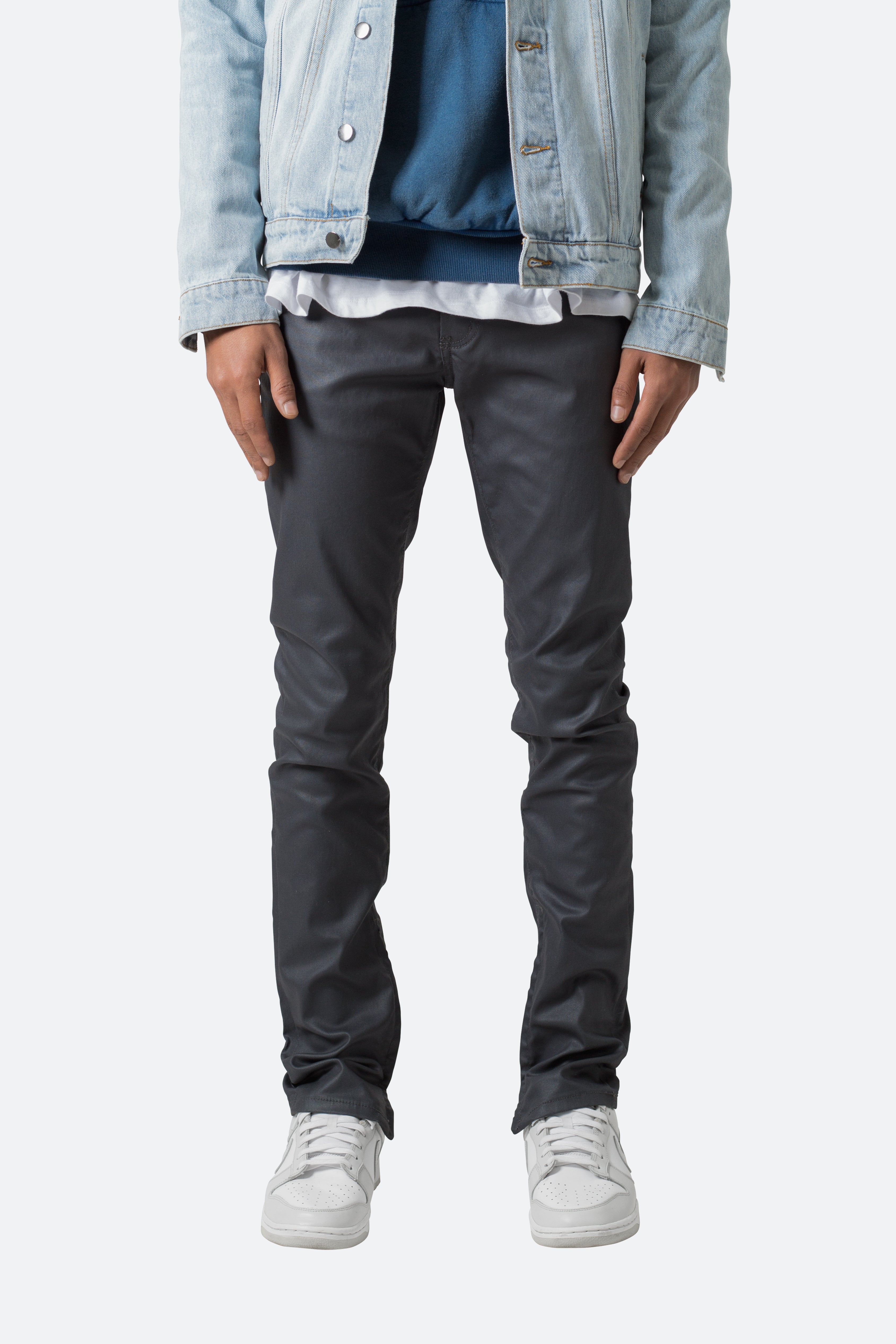 MNML WAXED DENIM CARGO popular PANTS