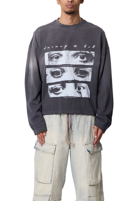 Doorway L/S Tee - Washed Black