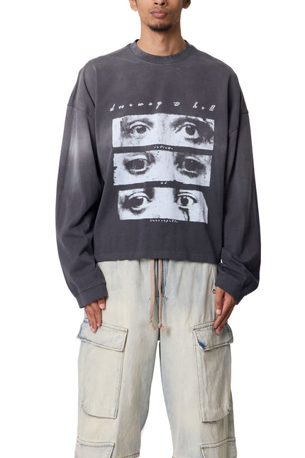 Doorway L/S Tee - Washed Black