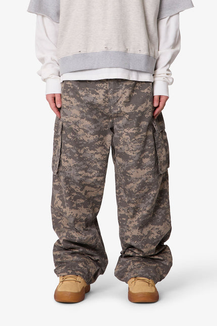 Mega Baggy Cargo Pants - Digi Camo