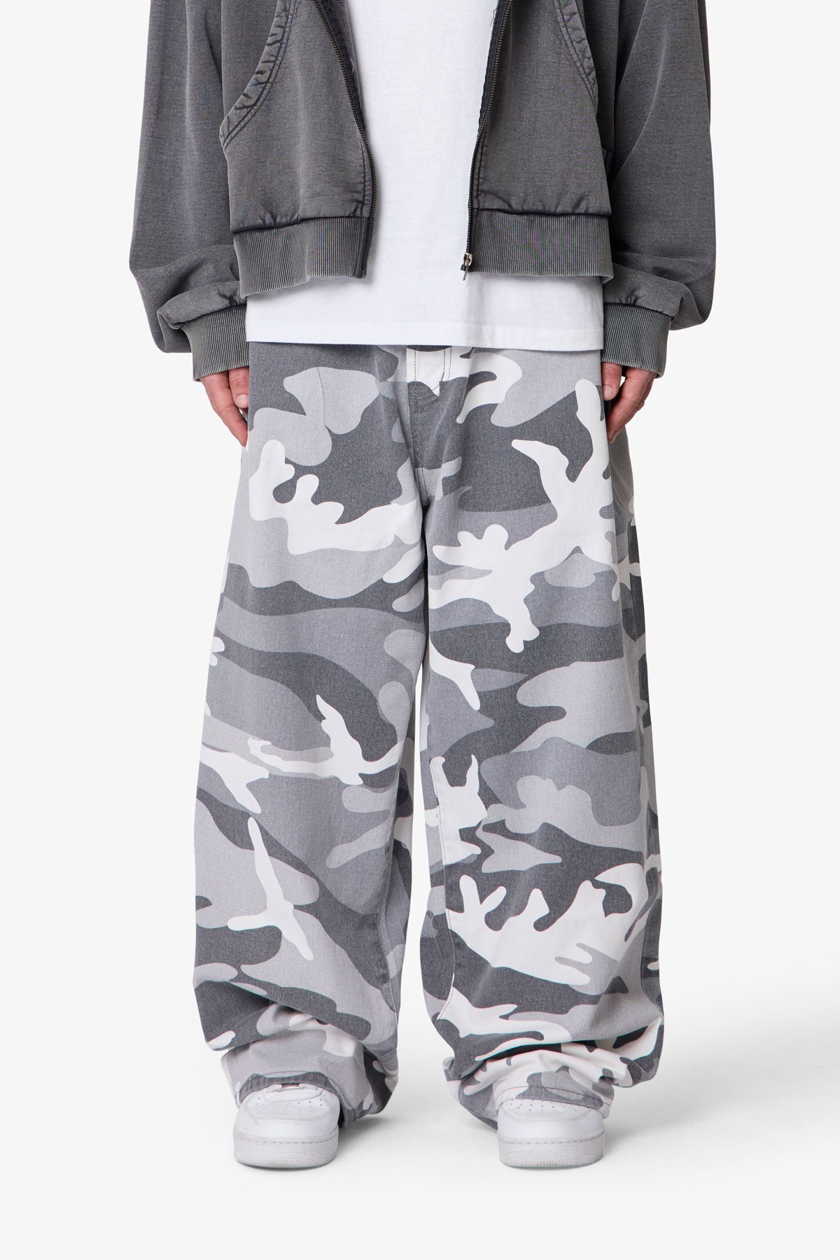 Mega Baggy Pants - Snow Camo | mnml