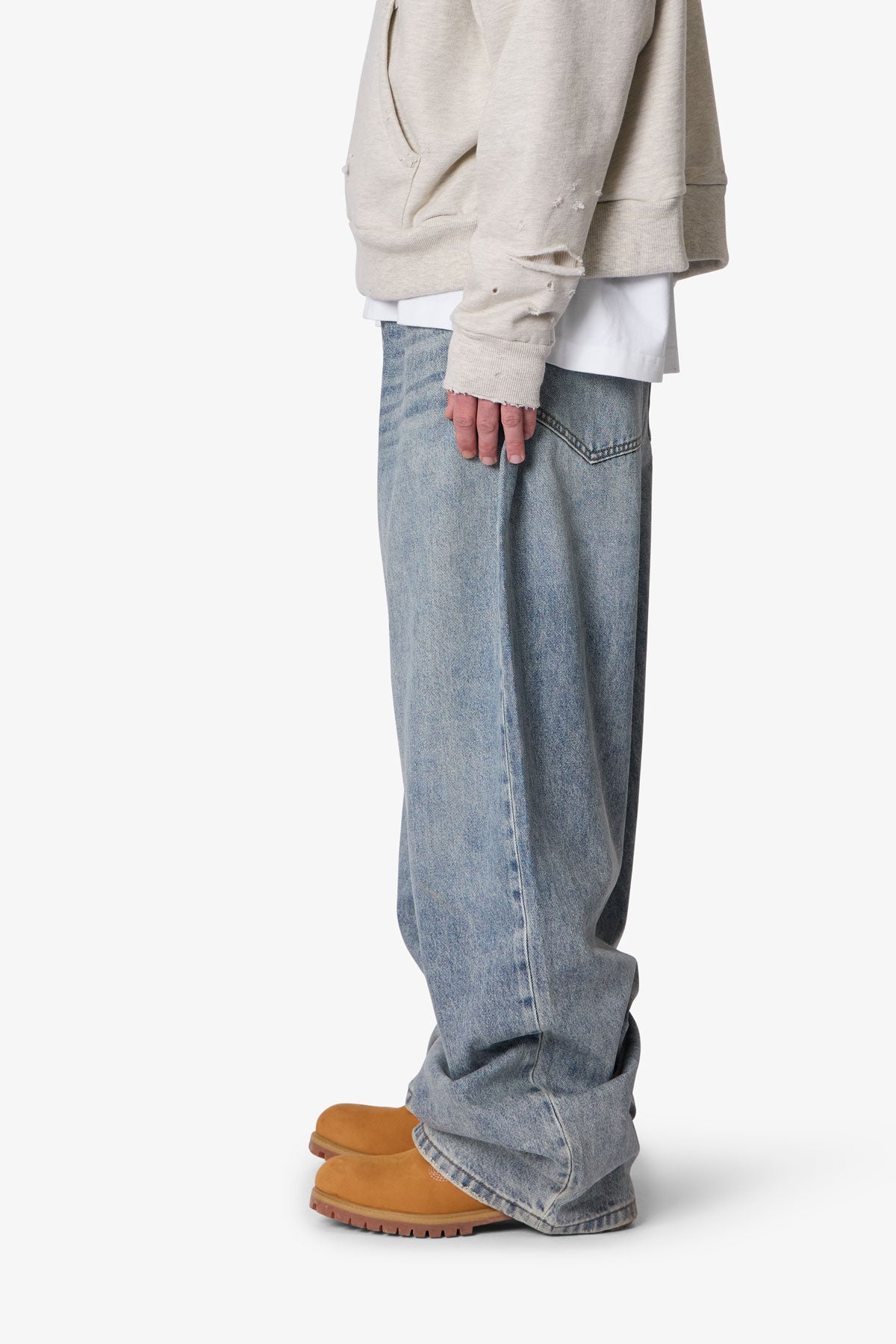 Waxed denim archive grunge Lサイズ新品 Japanese label Waxed denim archive grunge edgy goth Lサイズ フレア