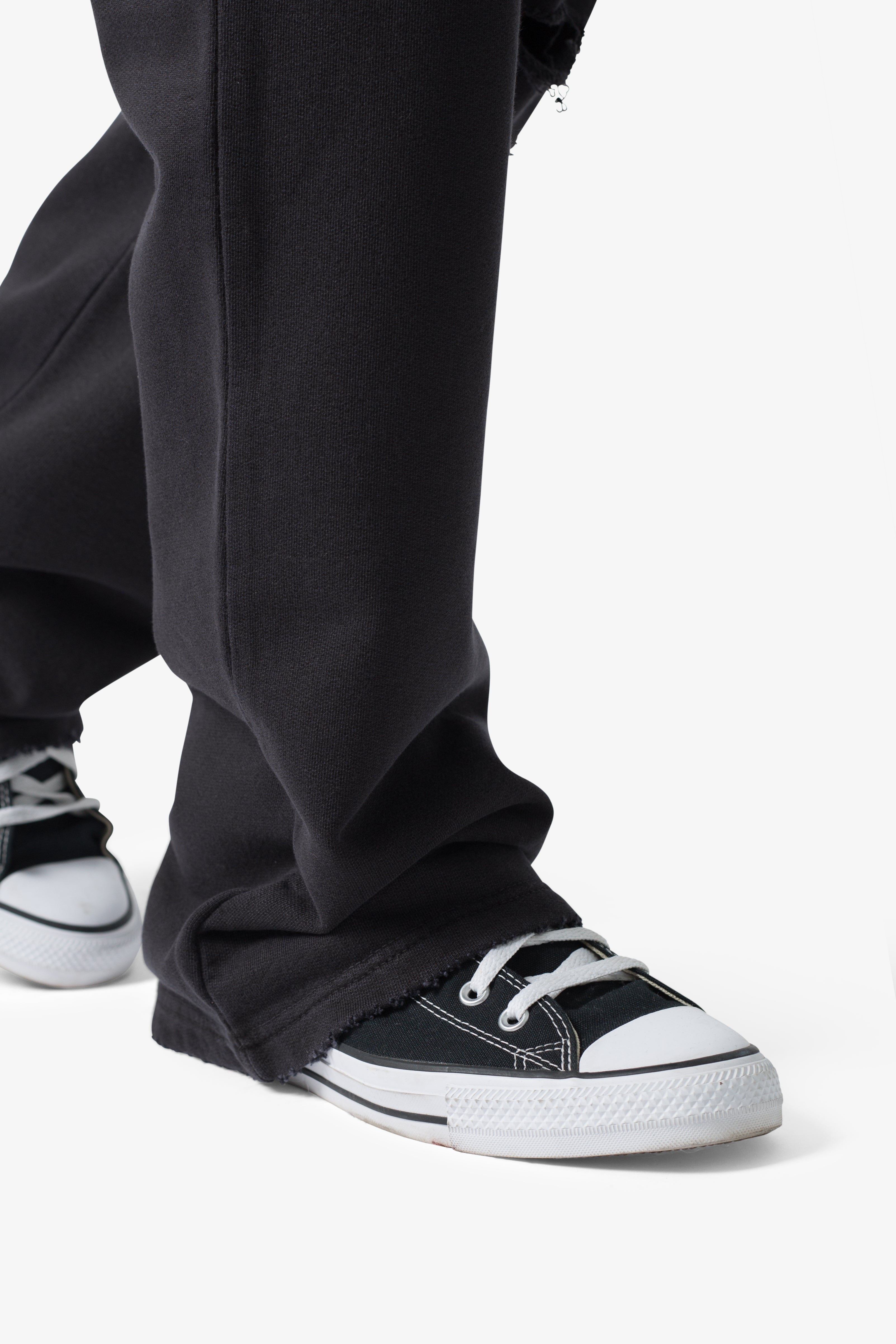 Metal Ring Flared Sweatpants - Black | mnml | shop now
