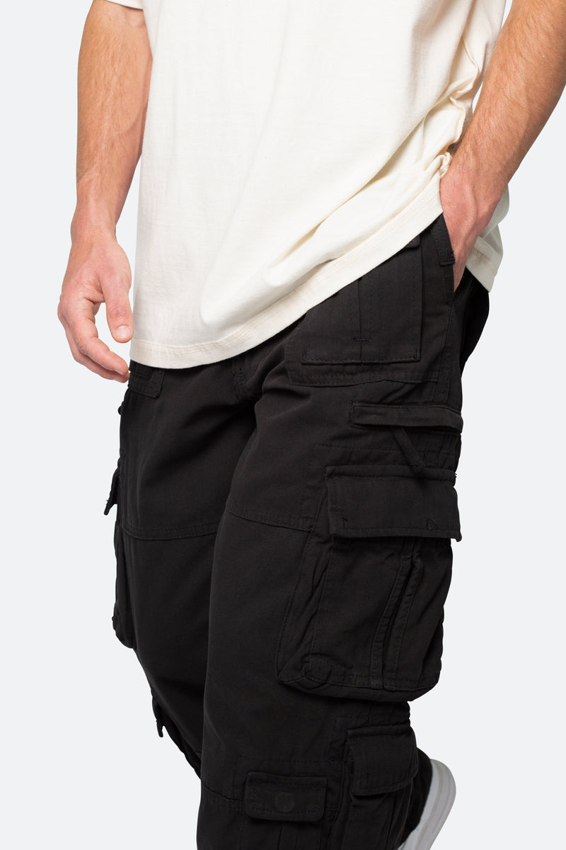 Military Cargo Pants - Black | mnml | shop now