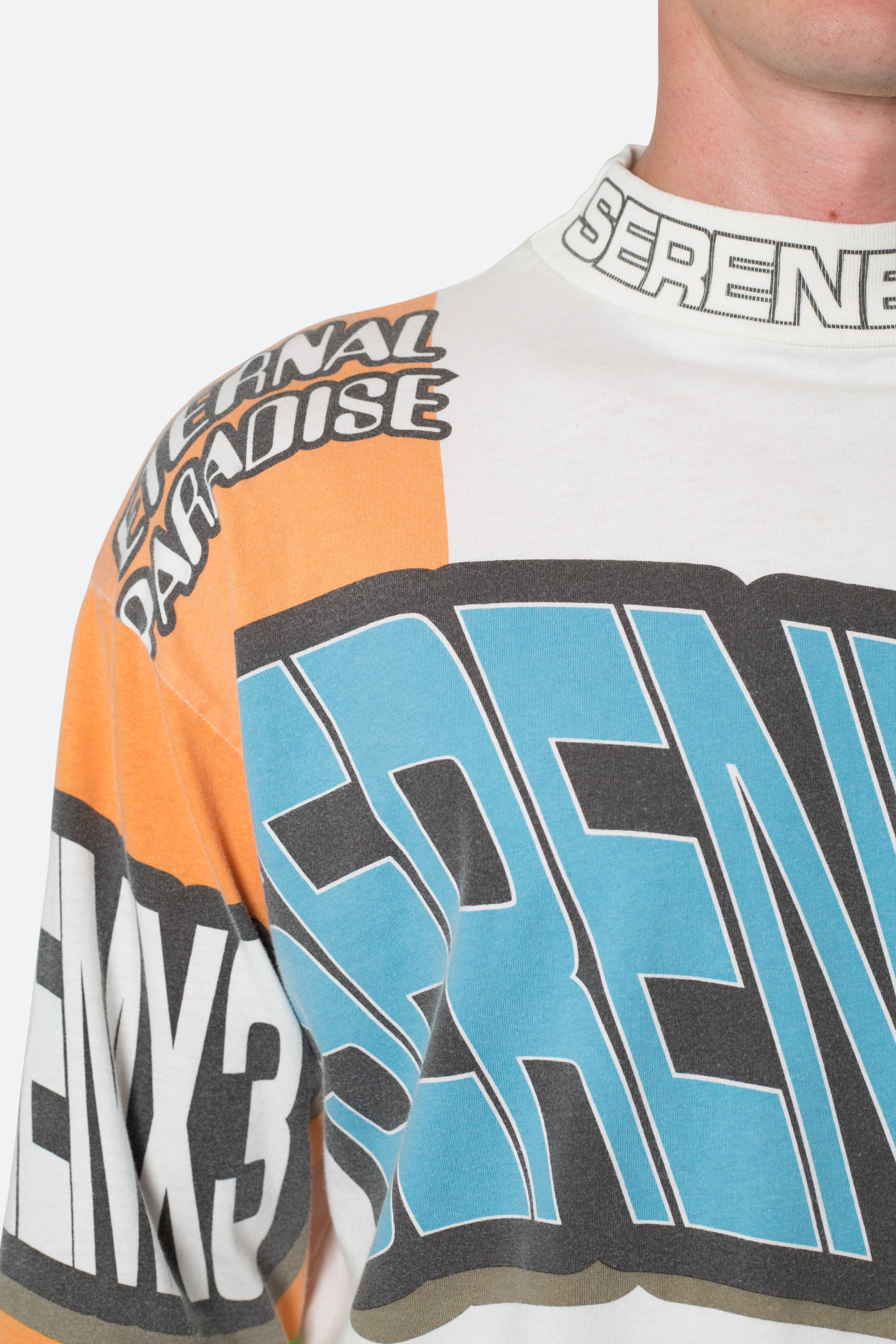 Mock Neck Motocross L/S Tee - Multi | mnml