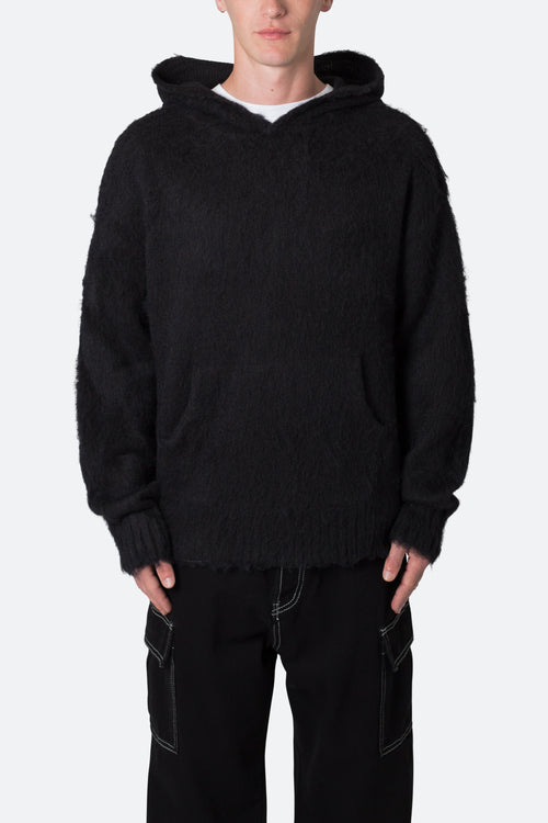 Black sherpa hoodie discount mens