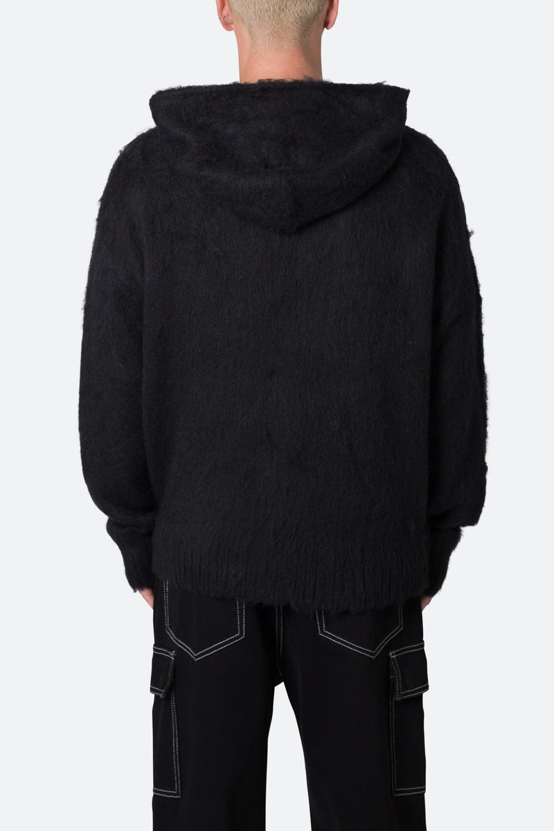 Mohair Hoodie - Black | mnml | shop now