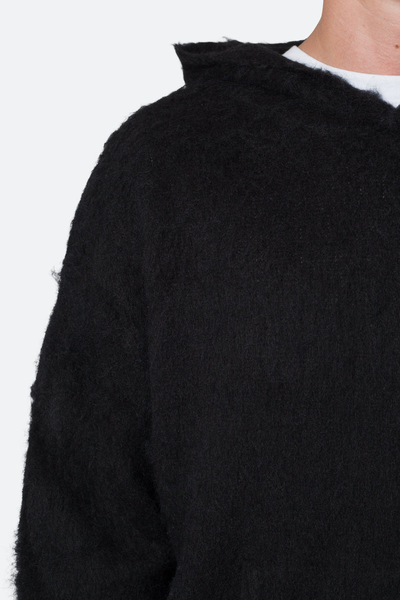 Mohair Hoodie - Black | mnml | shop now