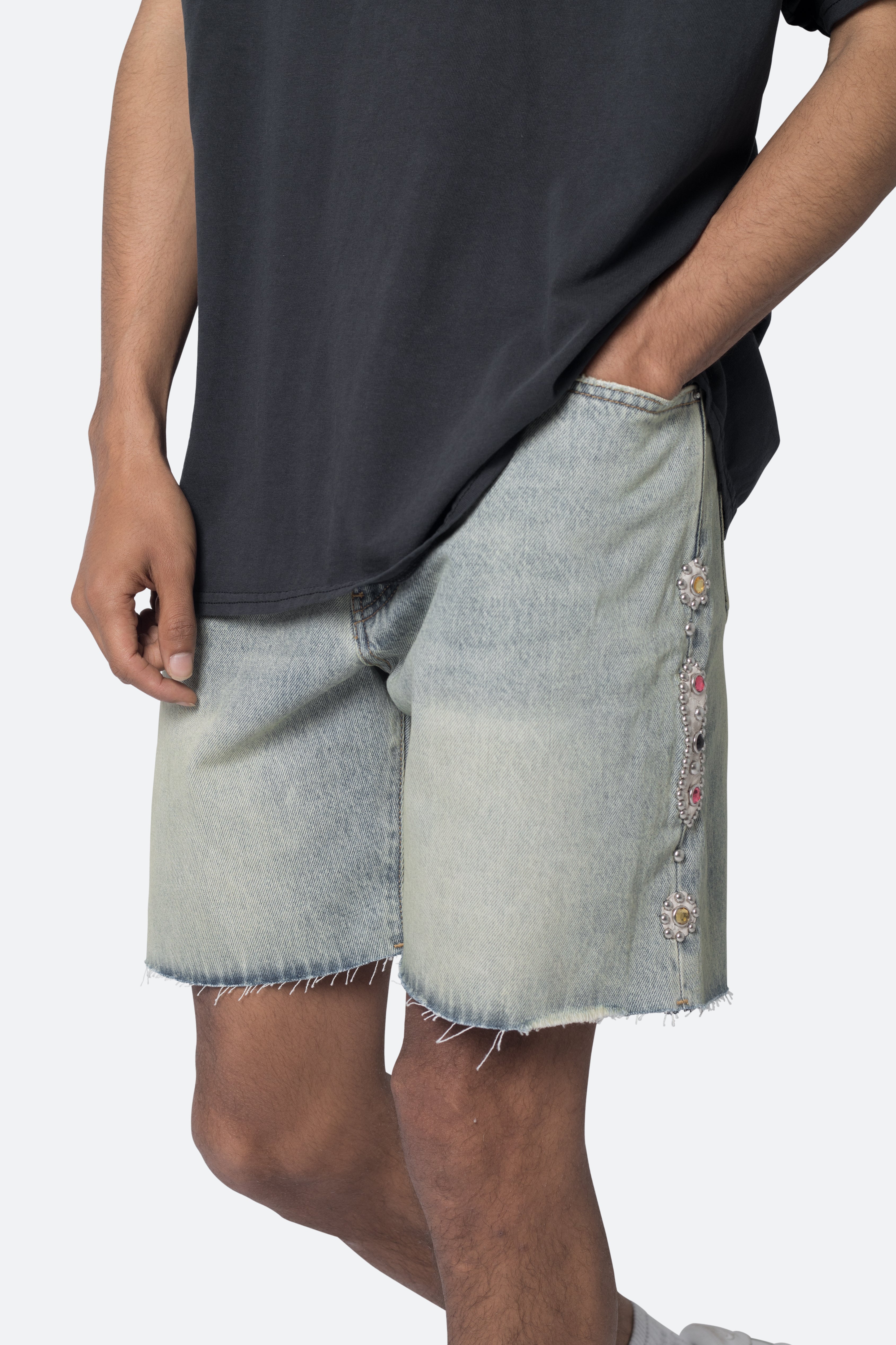 Mojave Denim Shorts - Vintage Blue | mnml | shop now