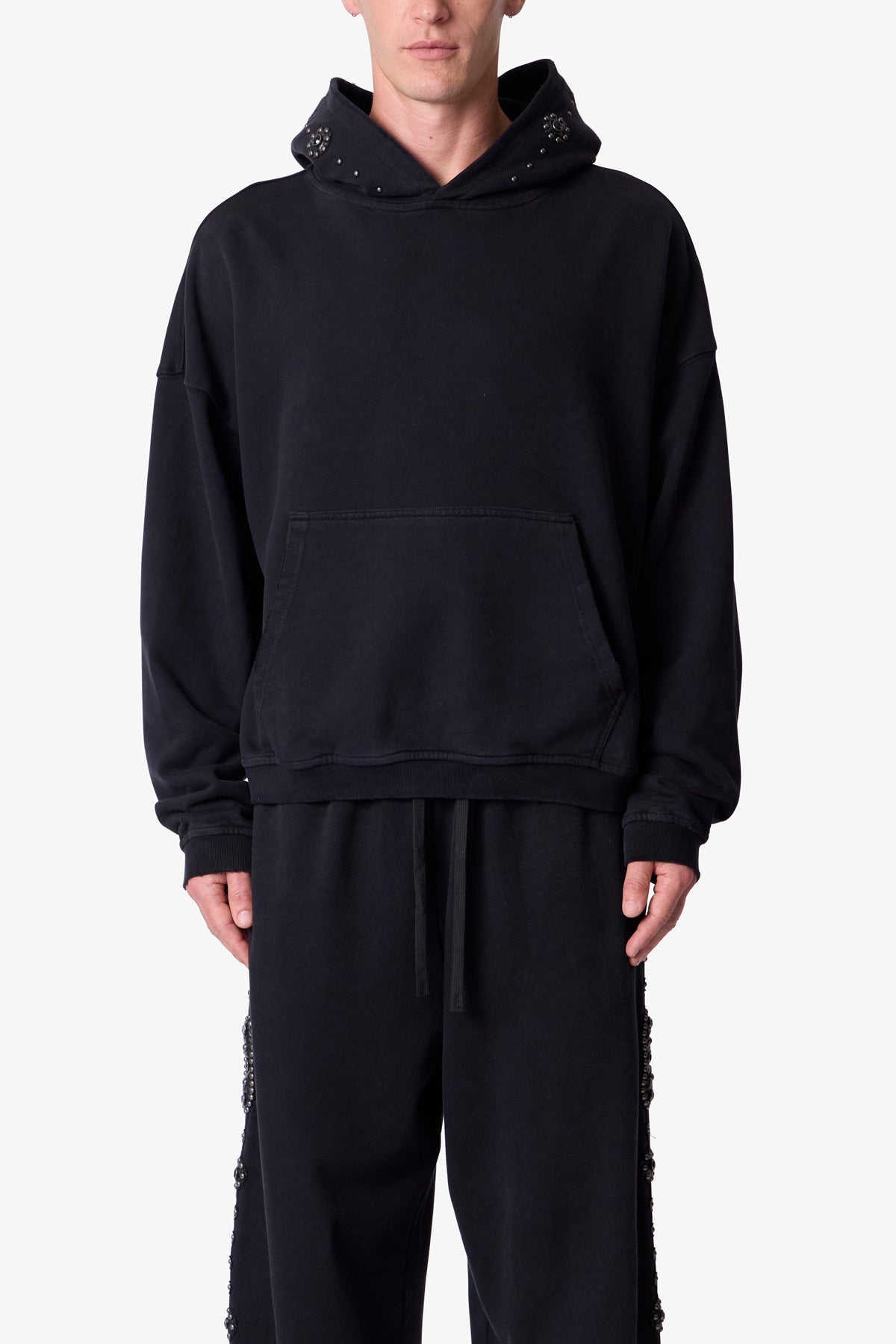 Full Zip Hoodie - Washed Black | mnml