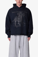 Sudadera con capucha polillizada - Negra