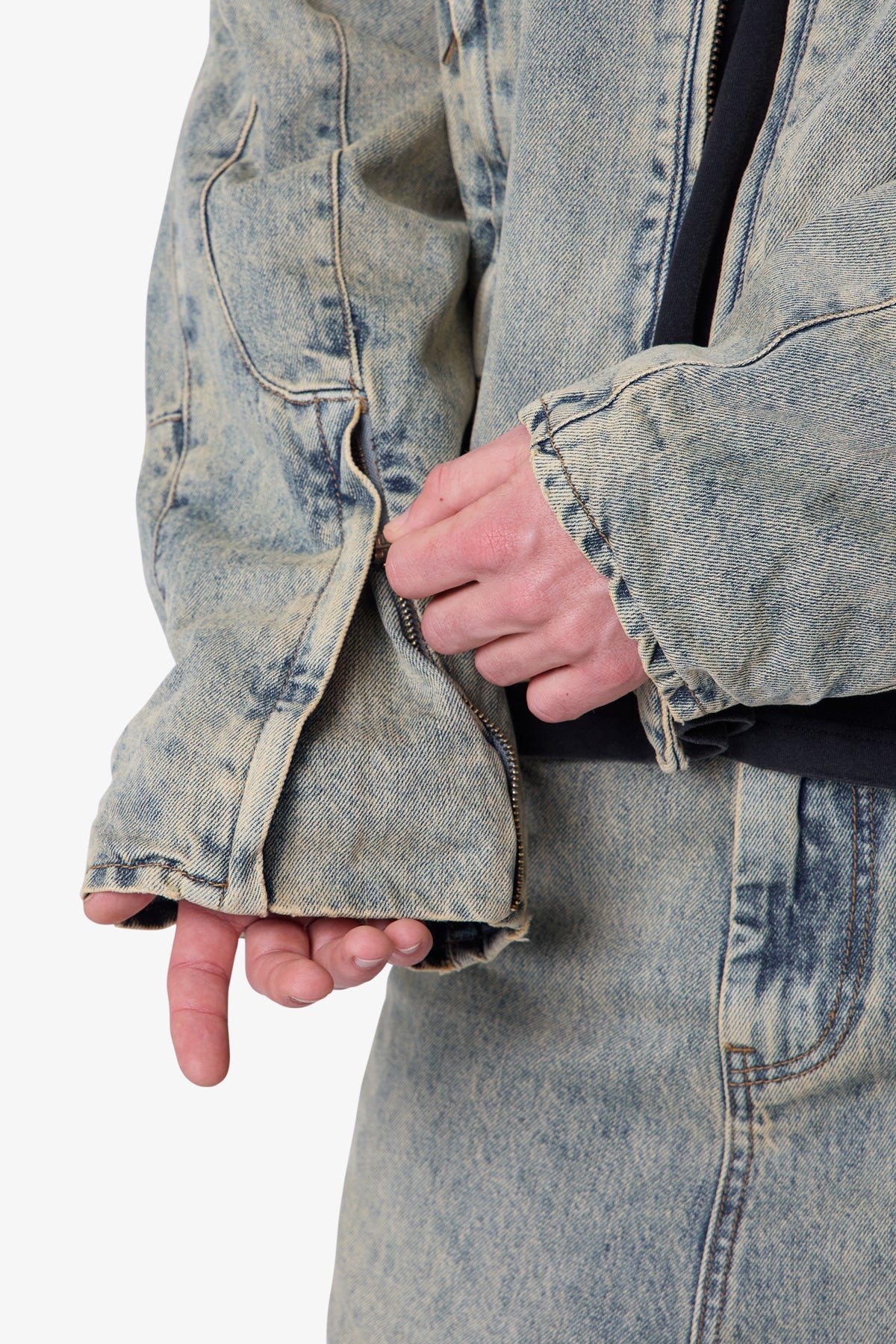 Moto Denim Jacket - Vintage Blue | mnml