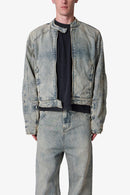 Chaqueta vaquera de motociclista - Azul vintage