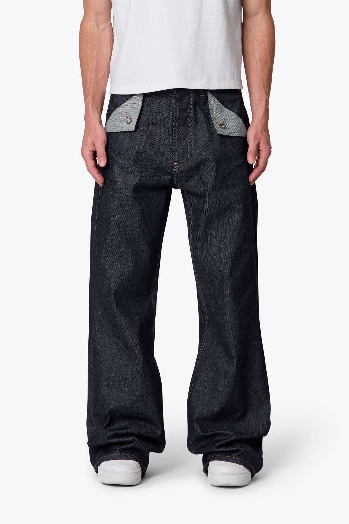 mnml 30 やりら　drip Raw Bootcut Denim - Rinsed Indigo | mnml