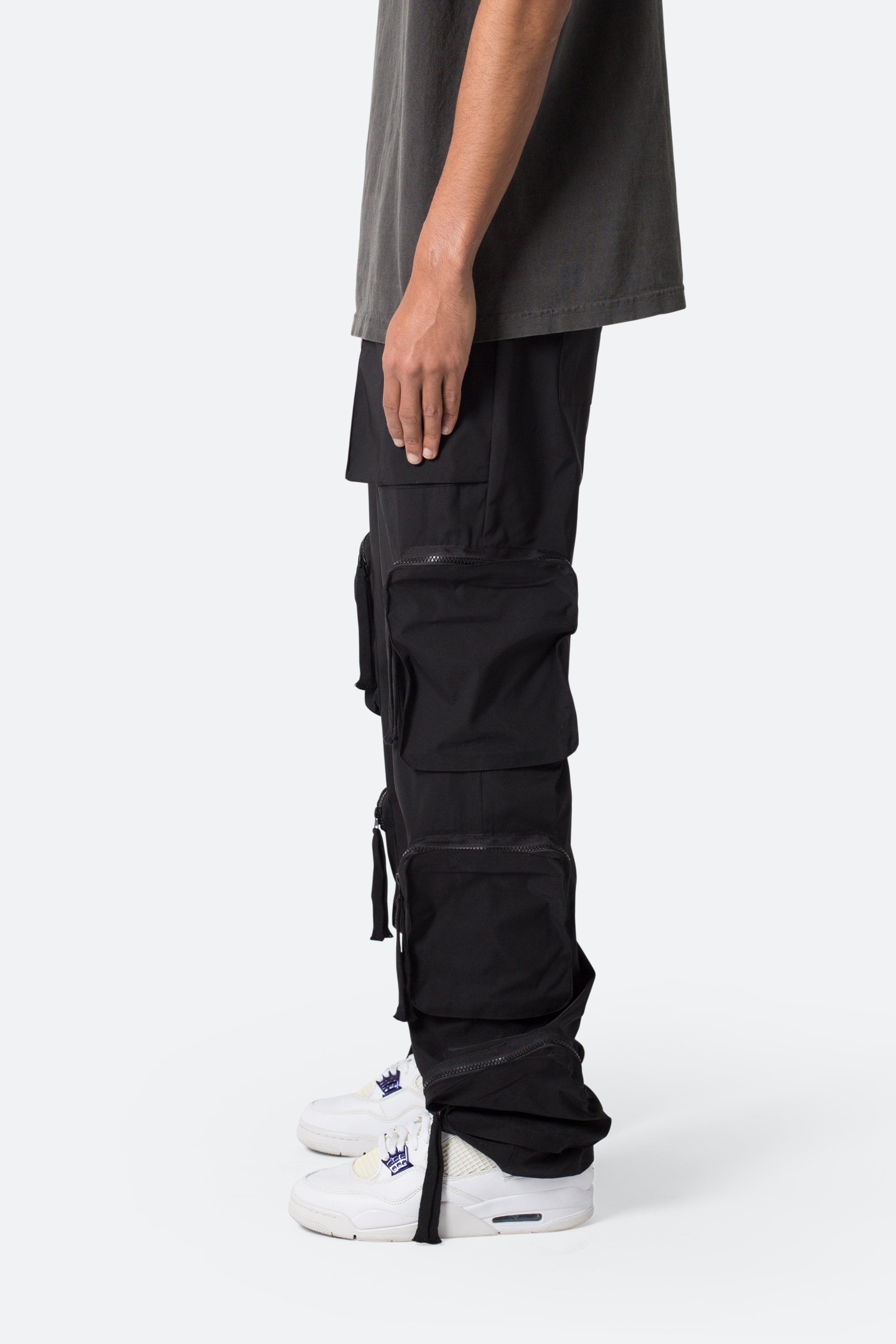 Multi Pocket Drawcord Pants - Black | mnml | shop now
