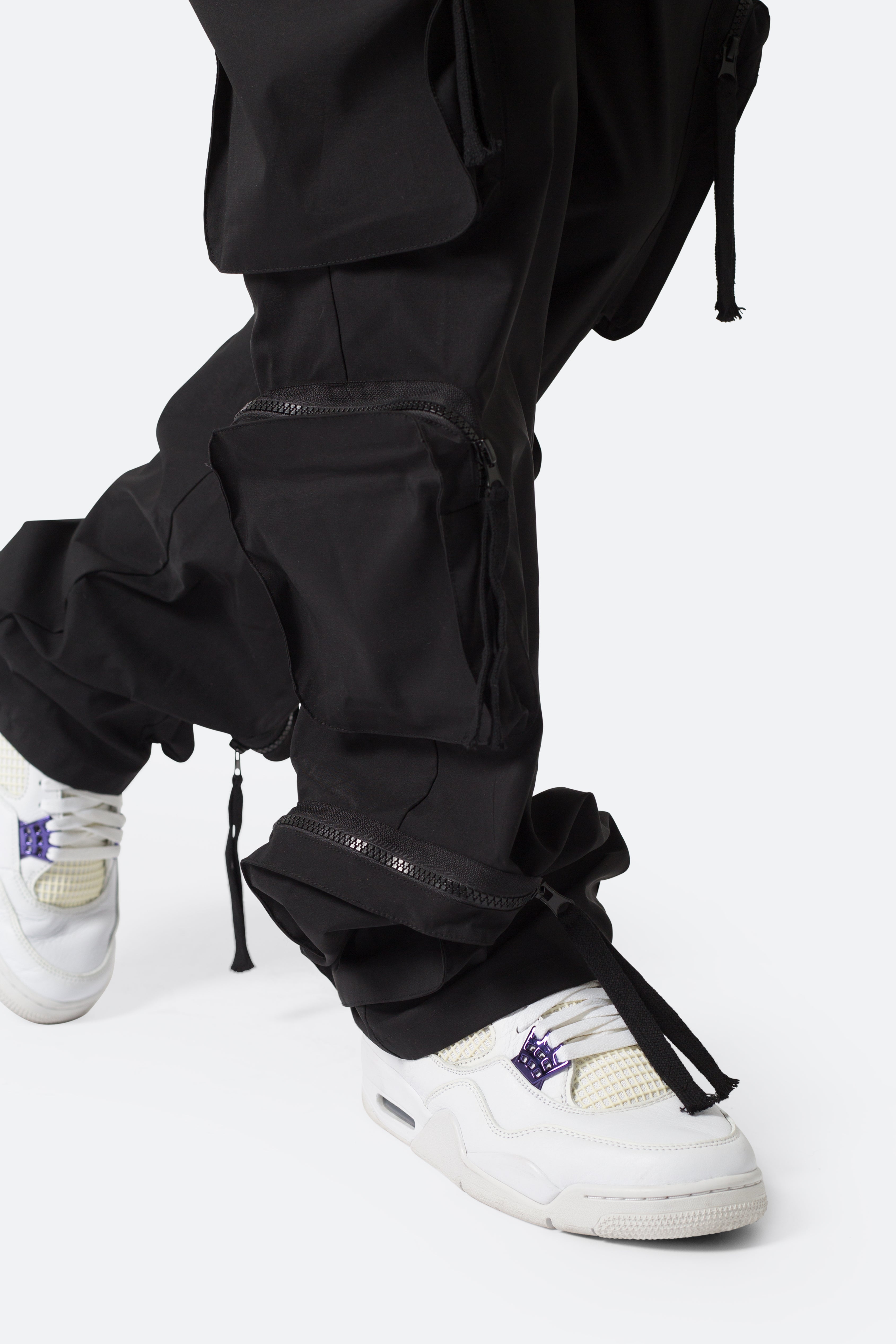 Multi Pocket Drawcord Pants - Black | mnml | shop now