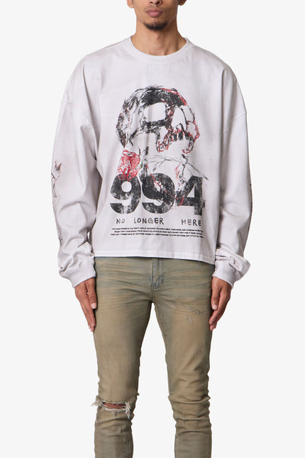 No Longer Here L/S Tee - White
