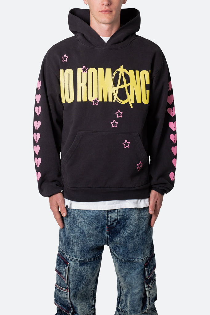 No Romance Hoodie - Off Black | mnml | shop now