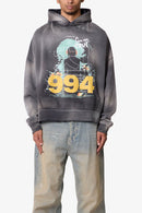 Sudadera con capucha estampada "No Room in Hell" - Negro lavado