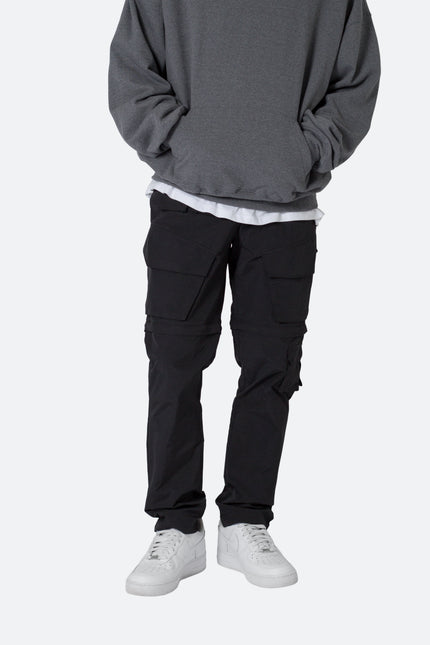 Pantalon cargo de voyage en nylon - Noir