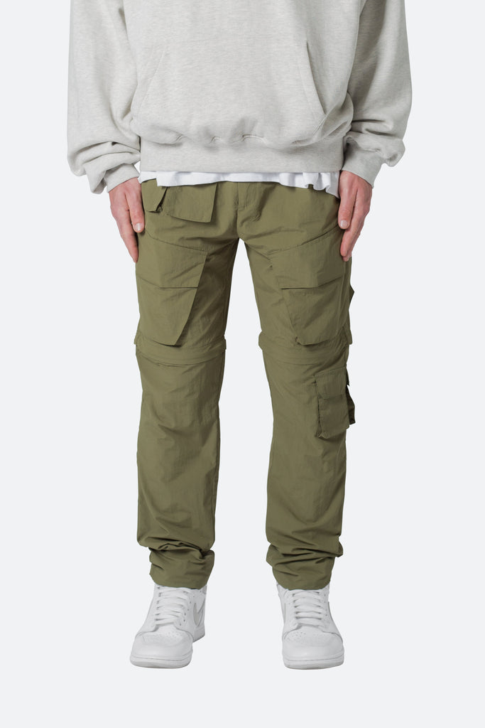 Nylon Cargo Traveler Pants - Olive | mnml | shop now