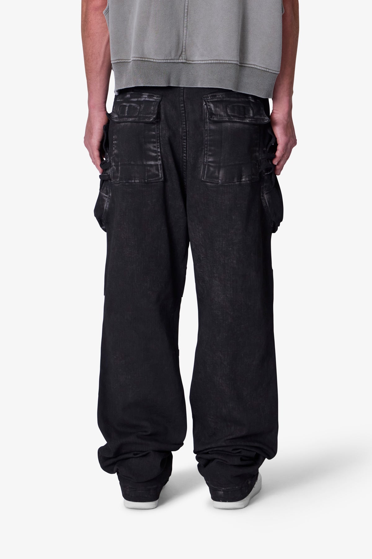 Oil-Stretch-Cargo-Pants-Brown-