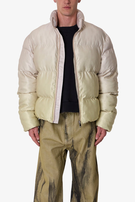 Ombre Puffer Jacket - Cream