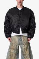 Oversized Bomber Jacket - Black