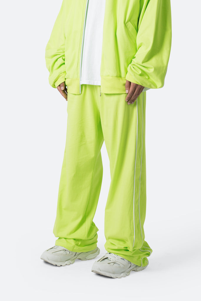Oversized Jersey Track Pants - Acid Lime | mnml | shop now