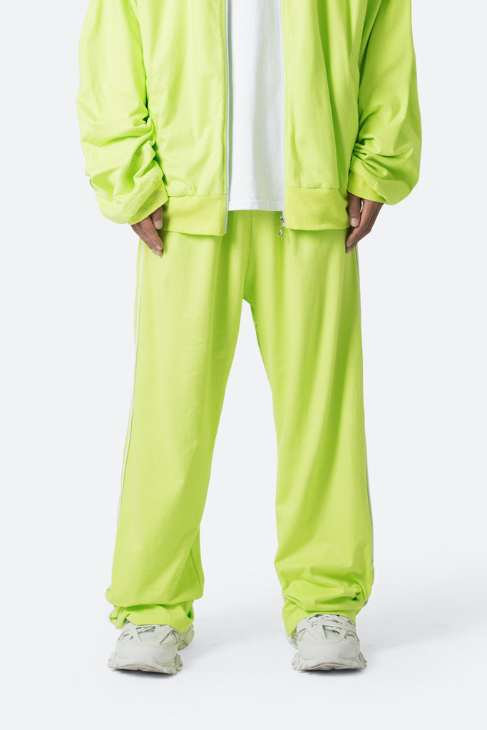 Oversized Jersey Track Pants - Acid Lime | mnml | shop now