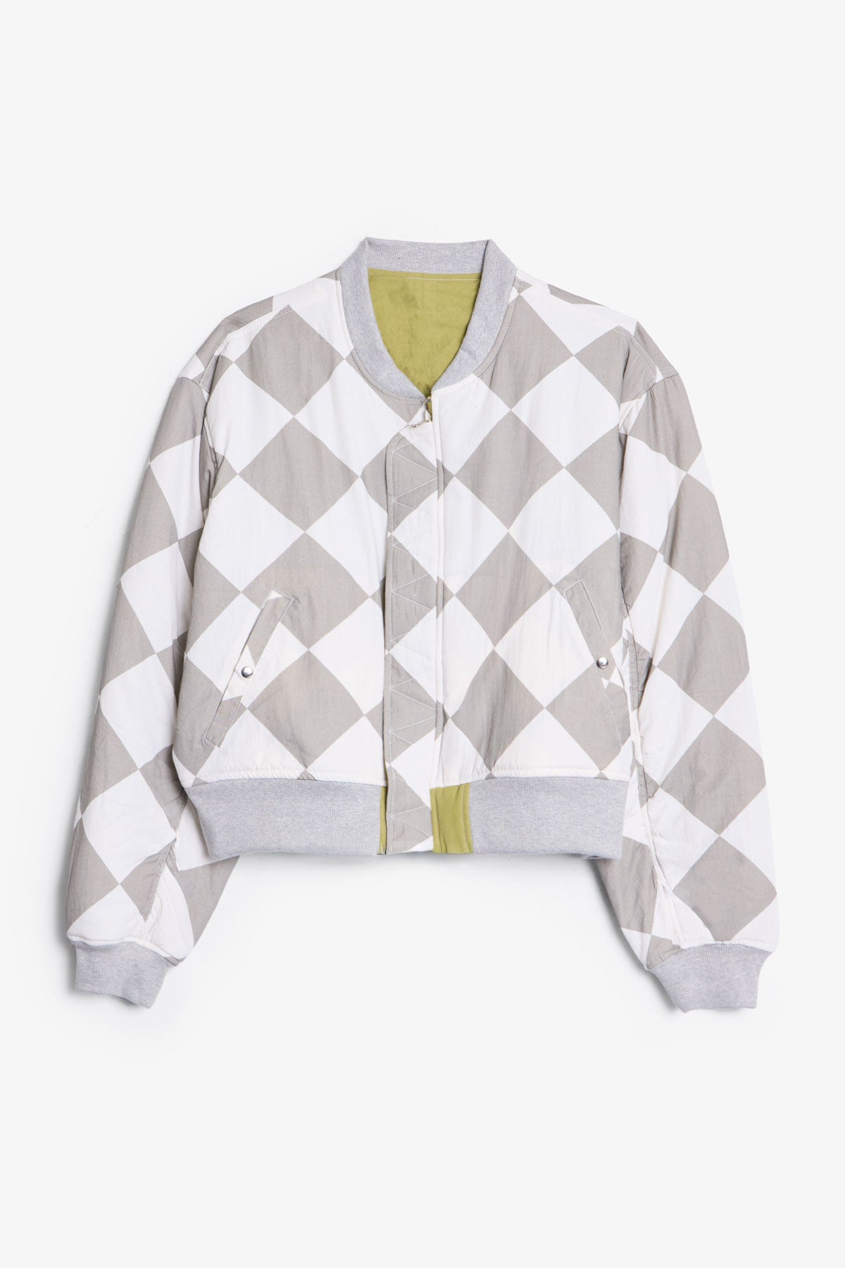 Overwashed Reversible Bomber Jacket - Olive | mnml
