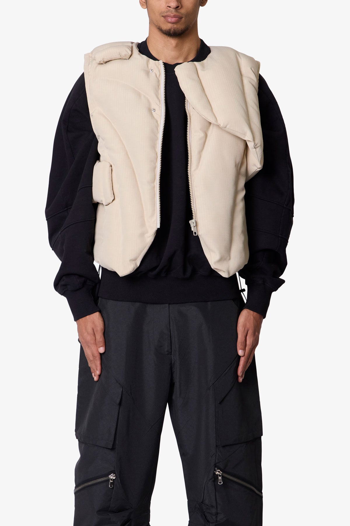 Padded Vest - Off White | mnml | shop now