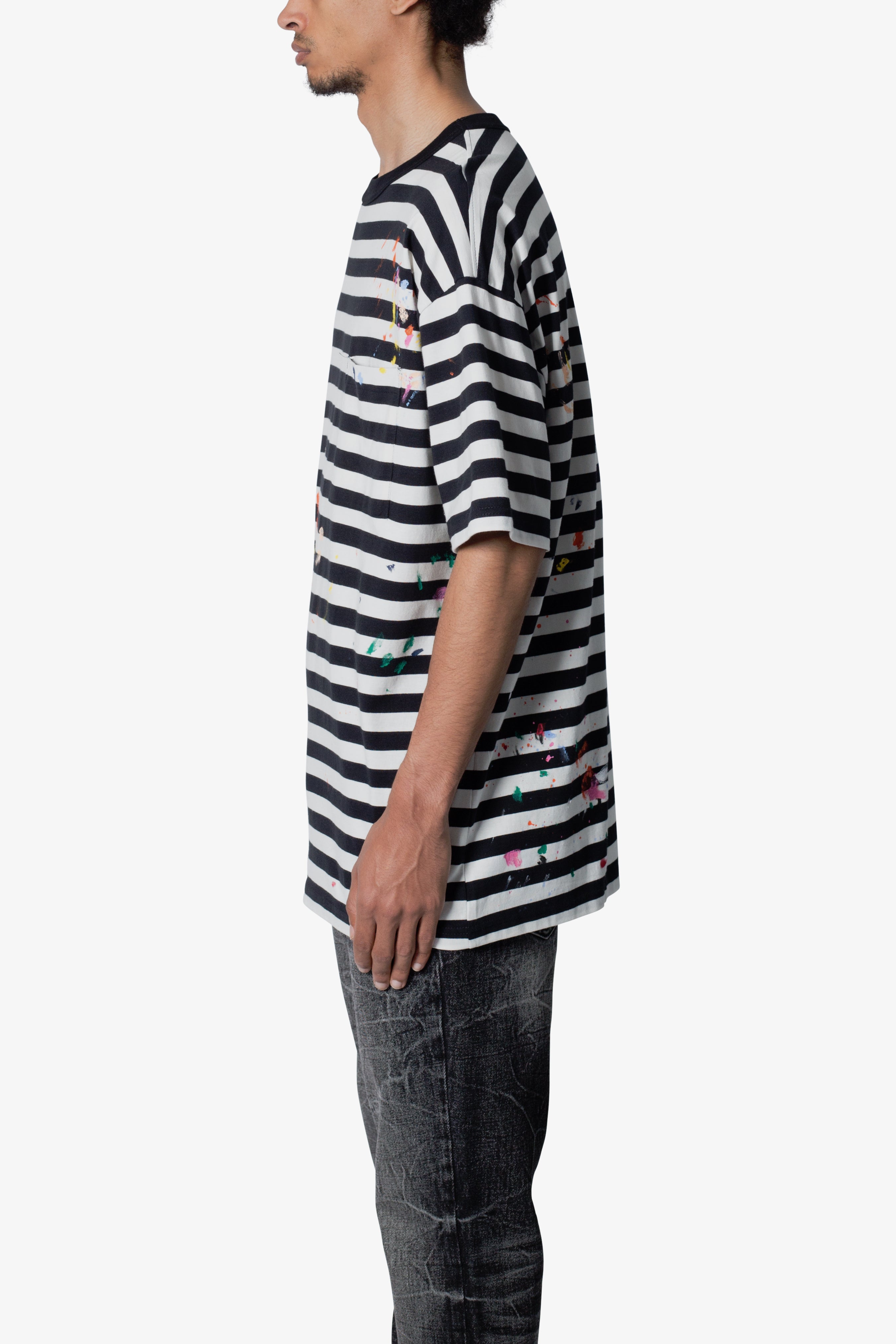 大人気！mnml★ペイント スプラッター Tシャツ 02050566-