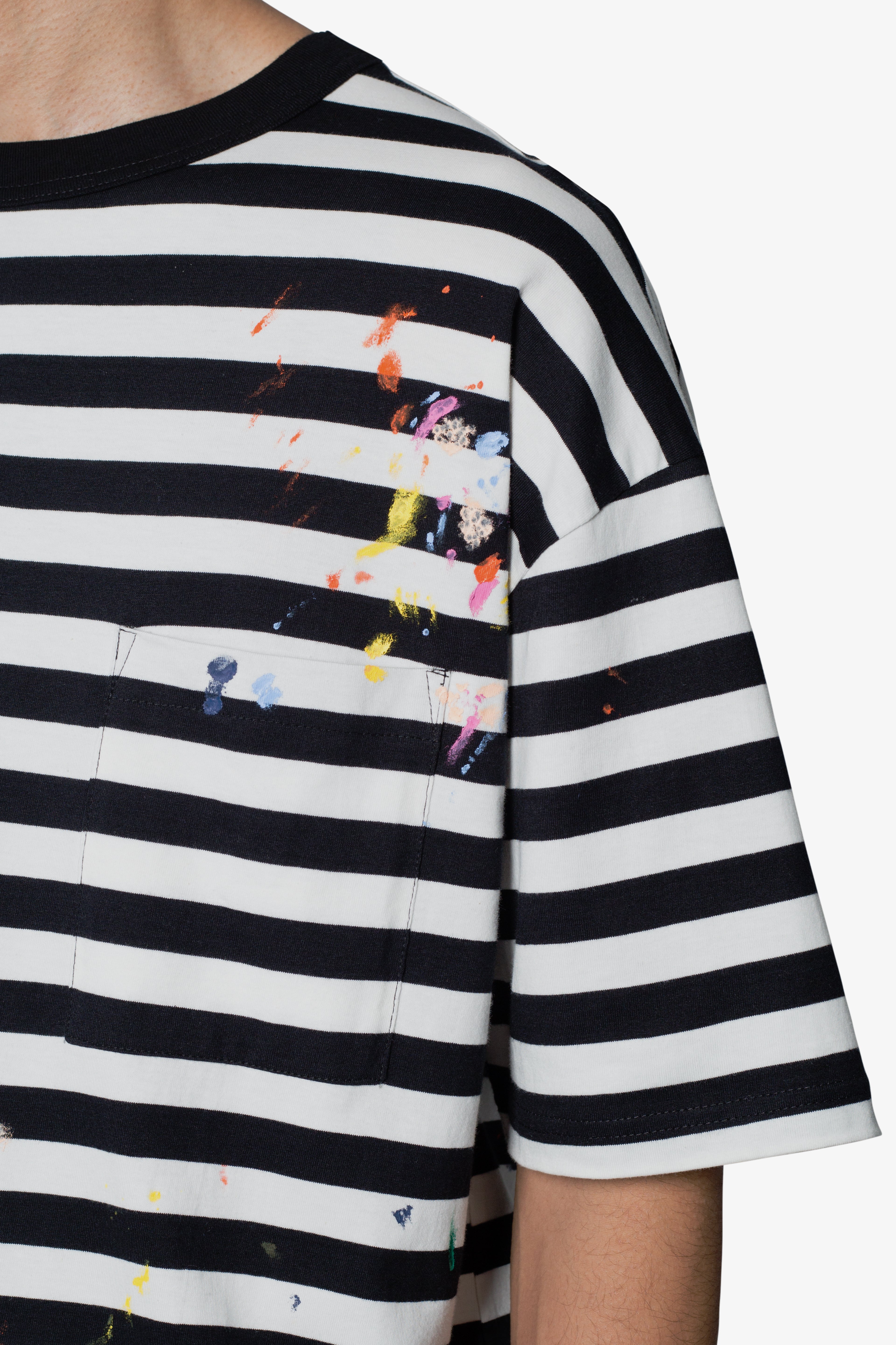 Paint Splatter Tee - Black/White | mnml | shop now