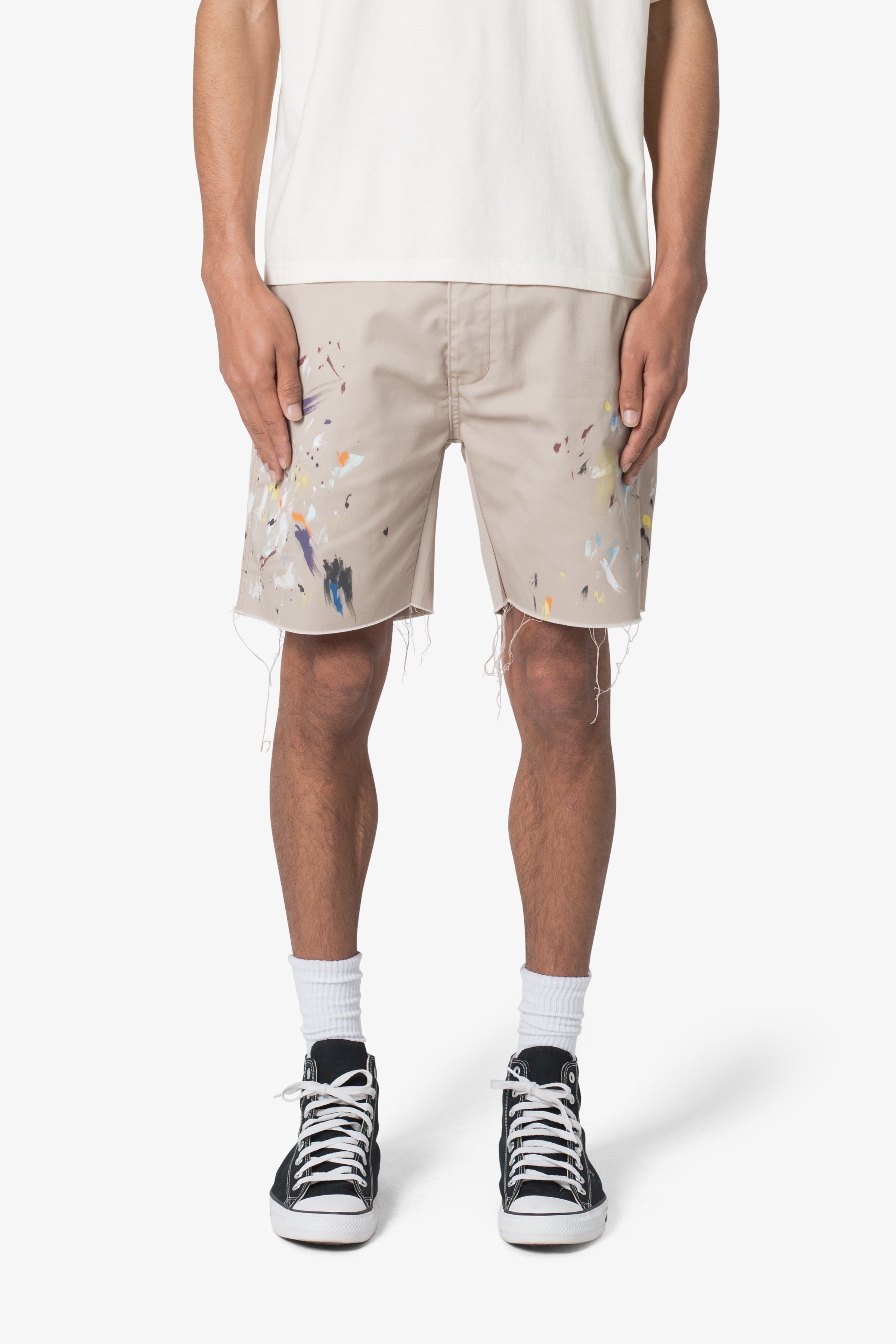 Paisley Knit Shorts - Taupe | mnml | shop now