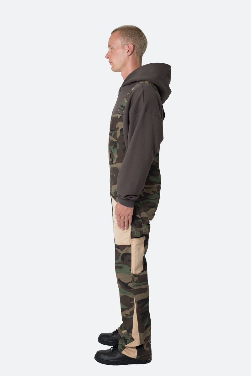 Painter Flare Overalls - Camo | mnml | shop now