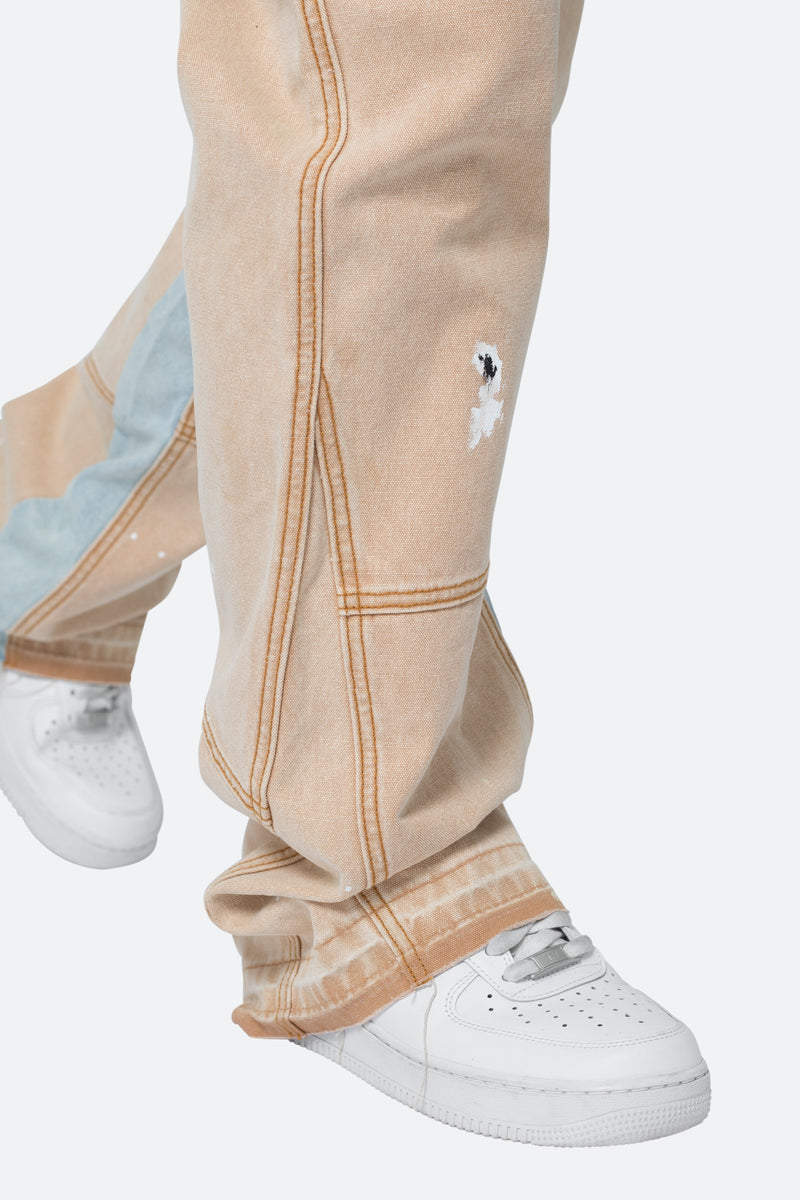Painter Flare Overalls - Khaki