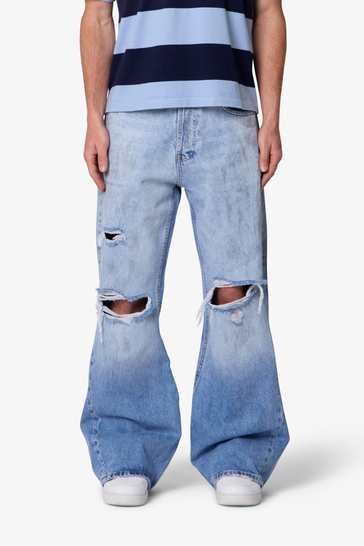 mnmlペイントデニムジーンズ　30インチ Painter Kick Flare Denim - Blue | mnml