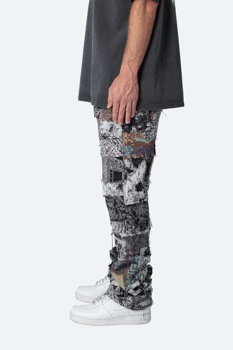 Paneled Blanket Pants Black/White mnml shop now
