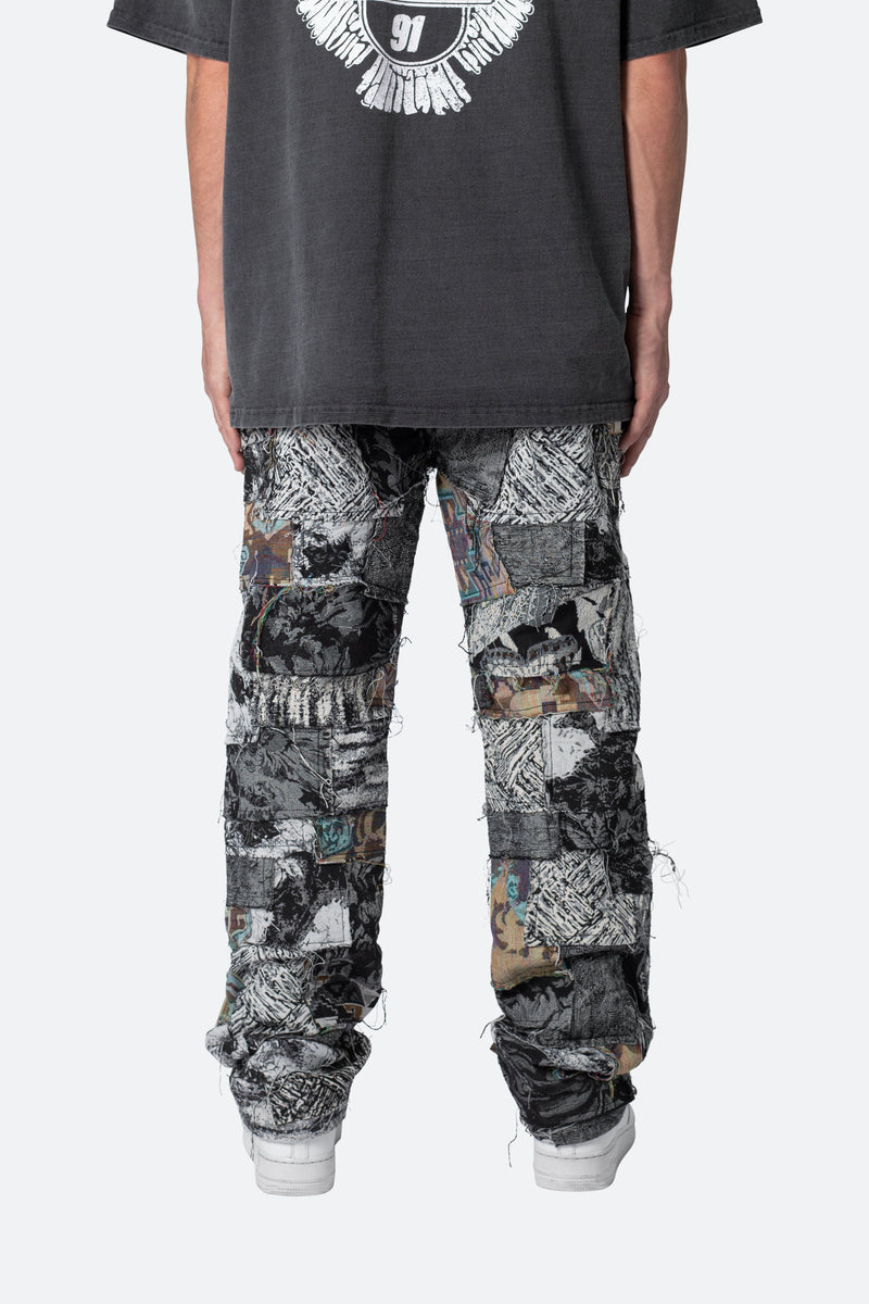 Paneled Blanket Pants - Black/White | mnml | shop now