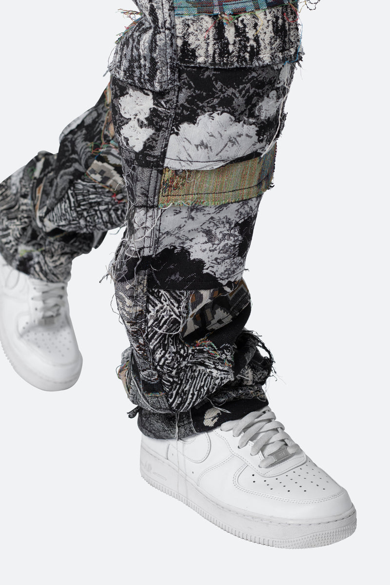 Paneled Blanket Pants Black/White mnml shop now